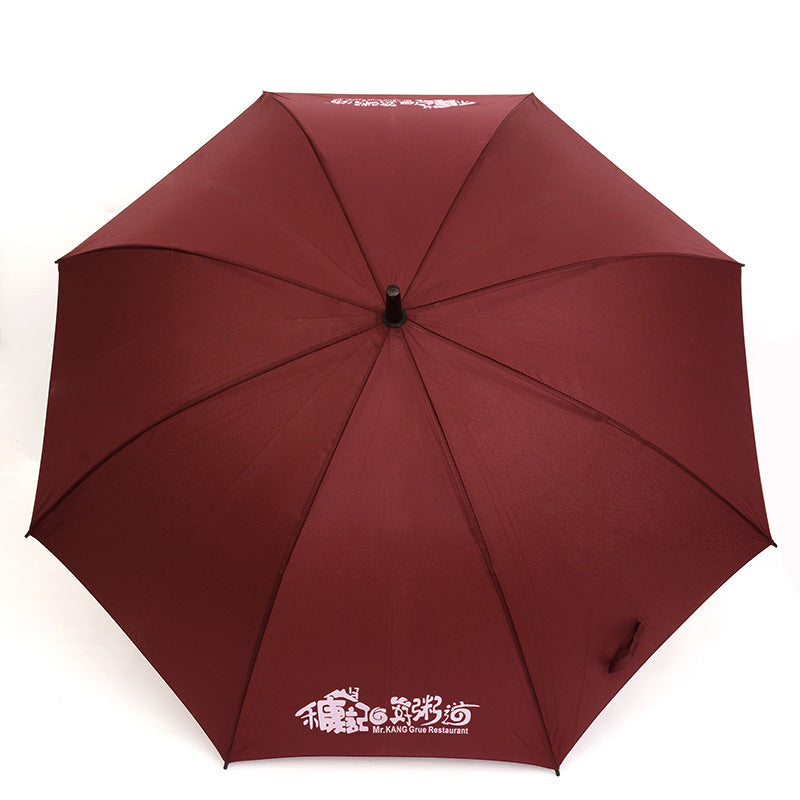 Paraguas publicitario de 8 varillas y 70 cm con mango largo y doble varilla 