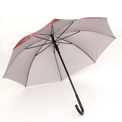8 Rib Silver Coated Umbrella Advertising Long Handle Umbrella