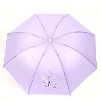 55cm 8 Rib Pearl Fabric Umbrella 3-Fold Advertising Umbrella