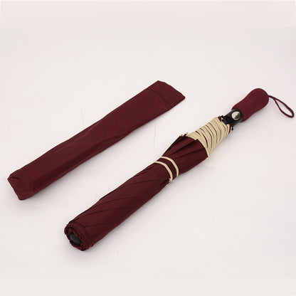 Extra Large 2-Fold Umbrella Black Coated Golf Umbrella