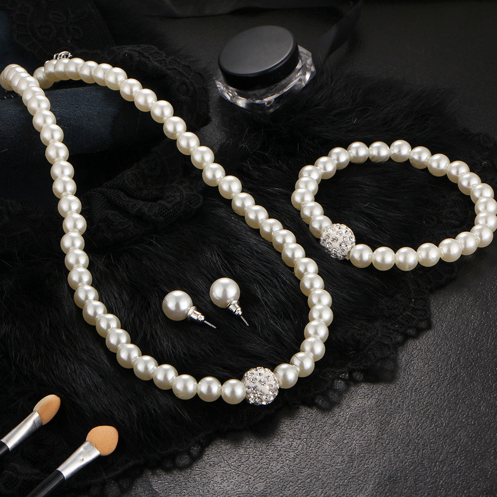 Bridal Faux Pearl Jewelry Set