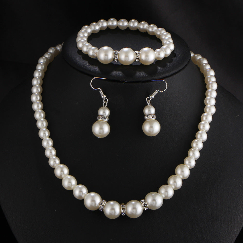 Pearl Crystal Bridal Jewelry Set