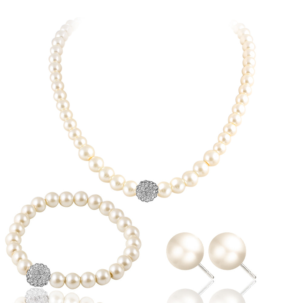 Bridal Faux Pearl Jewelry Set