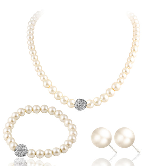 Bridal Faux Pearl Jewelry Set