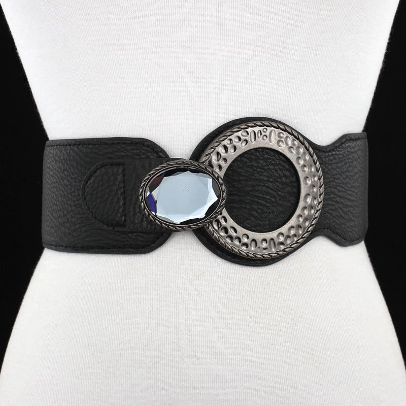 Black and red elastic elastic belt