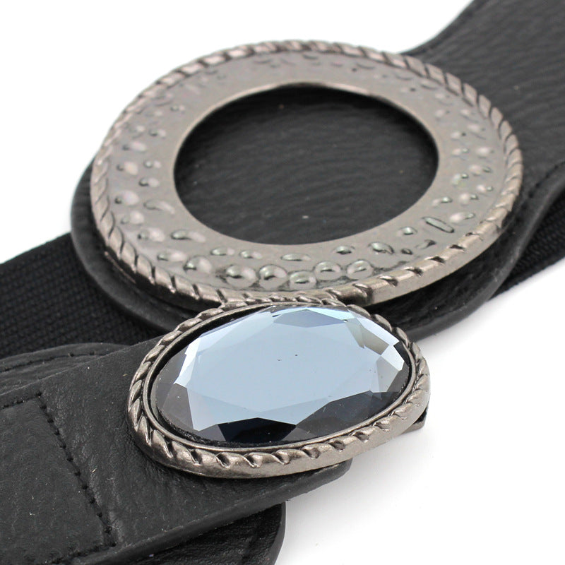 Black and red elastic elastic belt