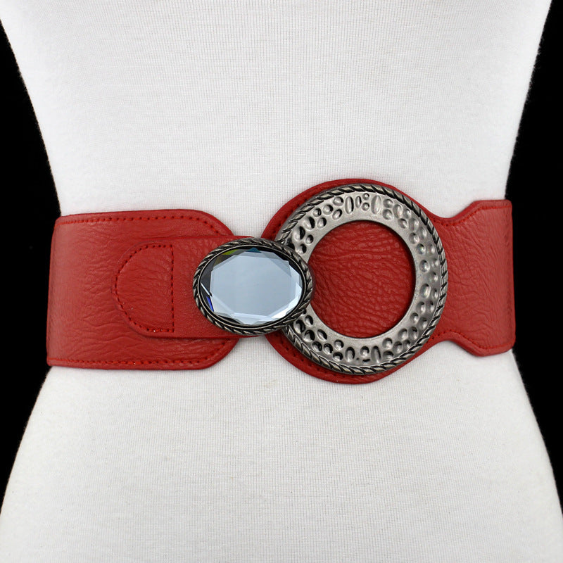 Black and red elastic elastic belt