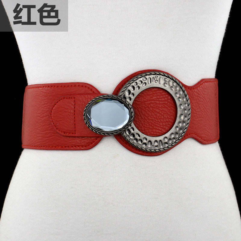 Black and red elastic elastic belt