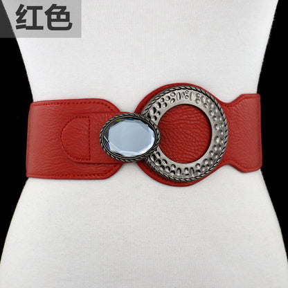Black and red elastic elastic belt