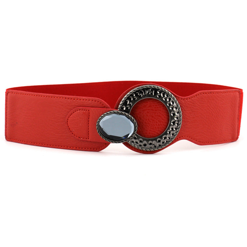 Black and red elastic elastic belt