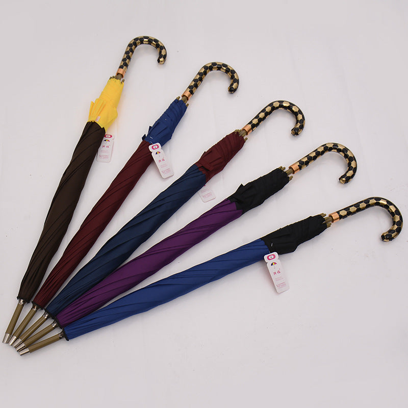 25-Inch 8-Rib Fiber Monochrome Business Umbrella