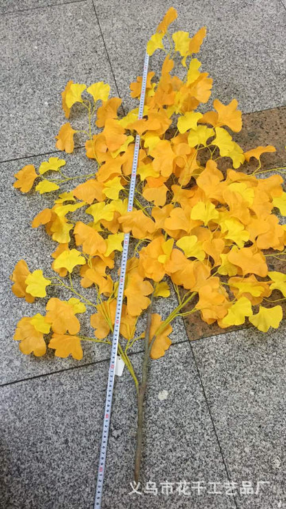 Simulation yellow ginkgo leaves