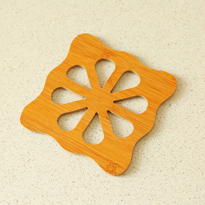 Cut-Out Wooden Coaster, Kitchen Thickened Heat-Resistant Pad