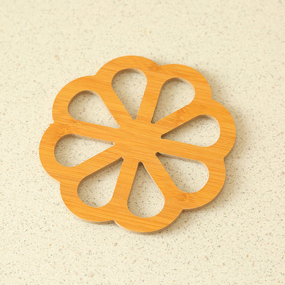 Cut-Out Wooden Coaster, Kitchen Thickened Heat-Resistant Pad