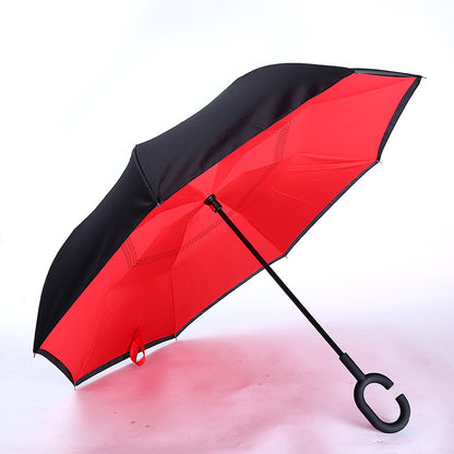 C-Handle Hands-Free Car Reverse Umbrella Double-Layer Windproof