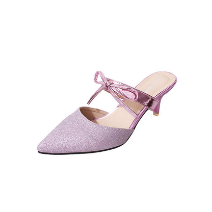 Sequined Ribbon Women's Sandals