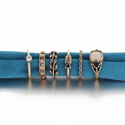 Cat's eye stone combination set joint ring wholesale