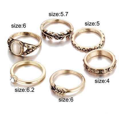 Cat's eye stone combination set joint ring wholesale
