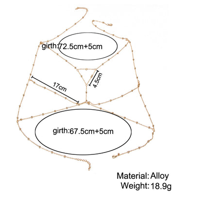 Creative body chain necklace