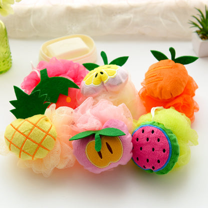 Fruit-Shaped Bath Sponge, Large Soft Exfoliating Bath Ball