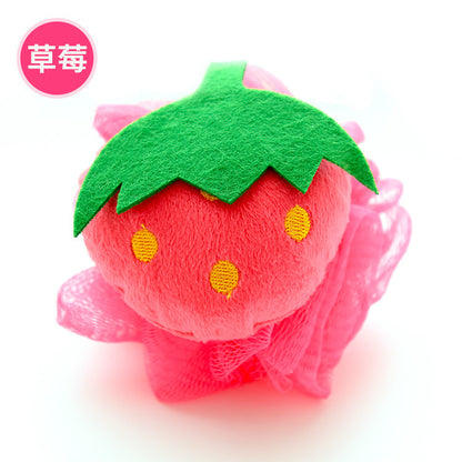 Fruit-Shaped Bath Sponge, Large Soft Exfoliating Bath Ball