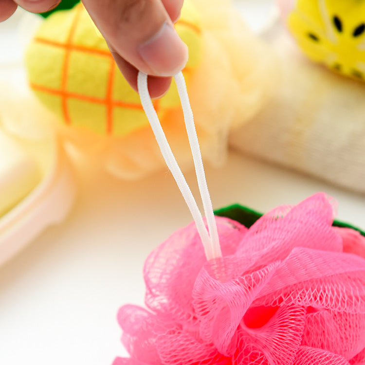 Fruit-Shaped Bath Sponge, Large Soft Exfoliating Bath Ball