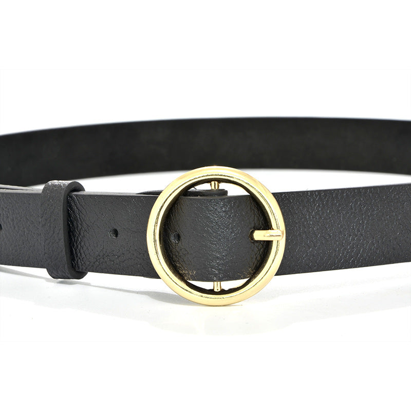 Belt Round Pin Buckle Belt