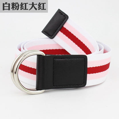 Colorful Striped Casual Canvas Belt