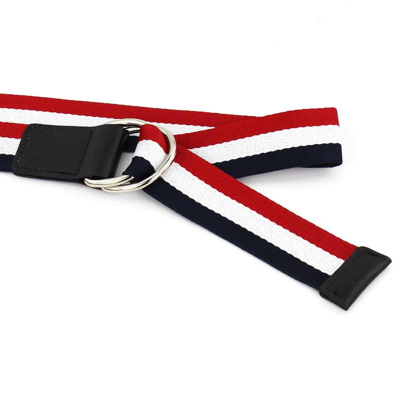 Colorful Striped Casual Canvas Belt