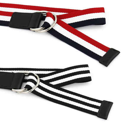 Colorful Striped Casual Canvas Belt