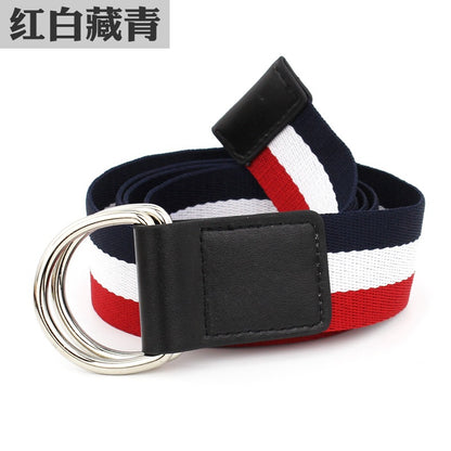 Colorful Striped Casual Canvas Belt