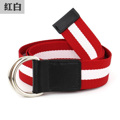 Colorful Striped Casual Canvas Belt