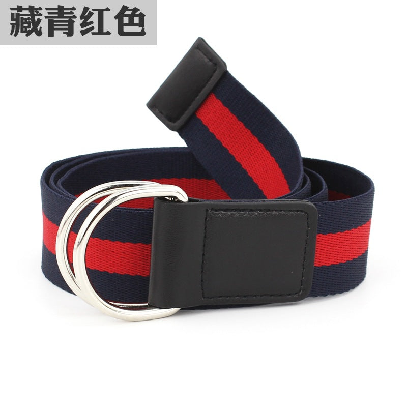 Colorful Striped Casual Canvas Belt