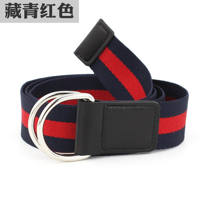 Colorful Striped Casual Canvas Belt