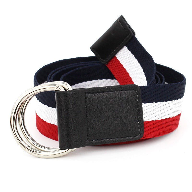 Colorful Striped Casual Canvas Belt