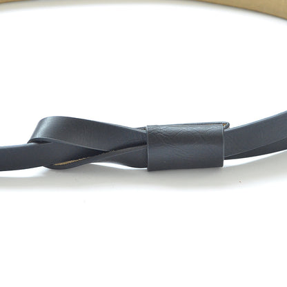 Fashion leather casual thin belt