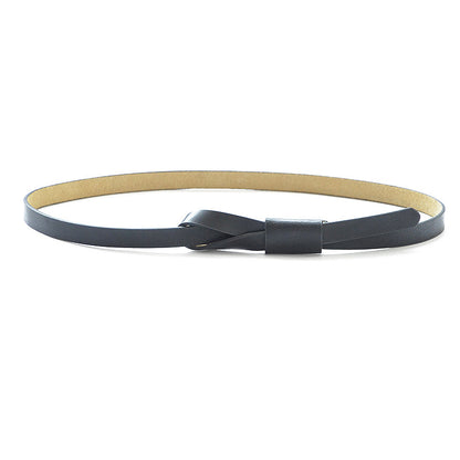 Fashion leather casual thin belt