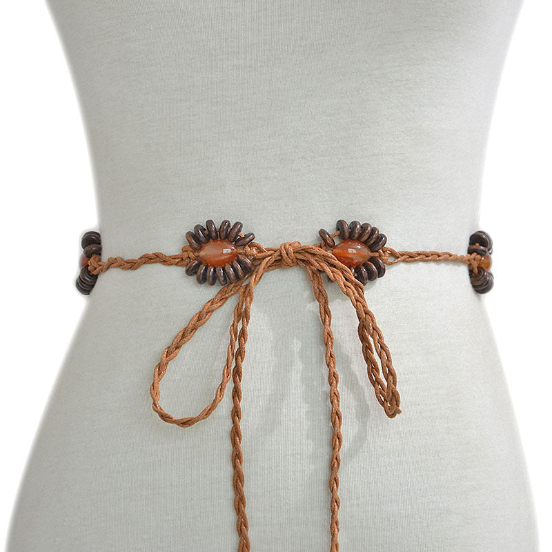 Rice bead skewer braided waist chain wholesale