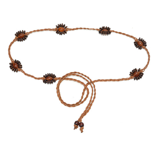 Rice bead skewer braided waist chain wholesale
