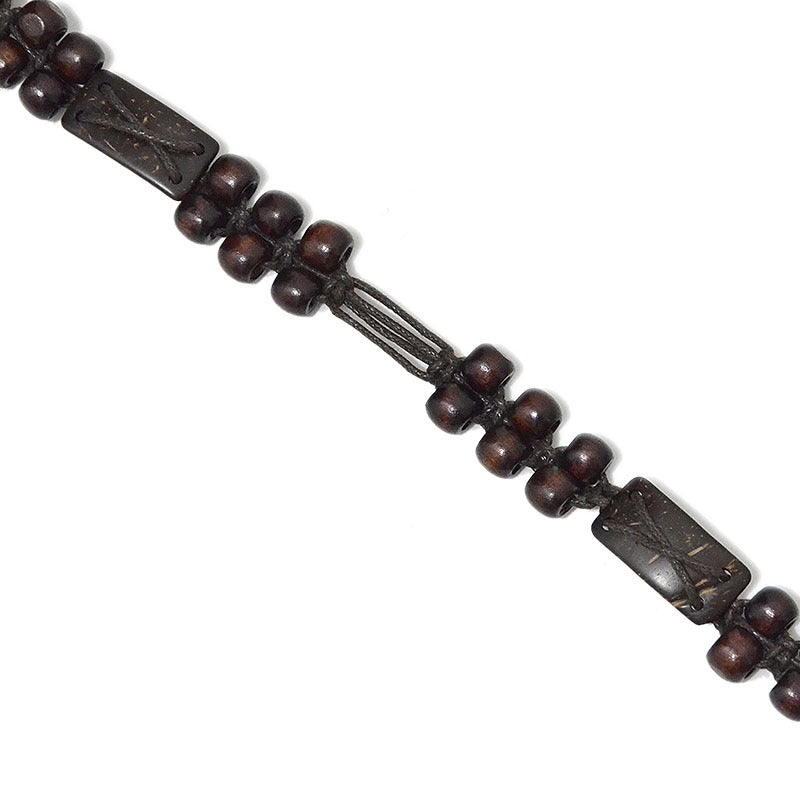 Patterned handmade wax rope woven waist chain