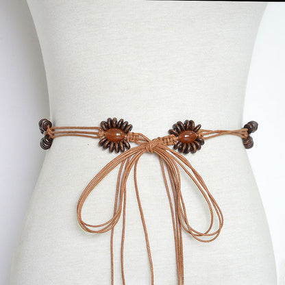 Rice bead skewer braided waist chain wholesale