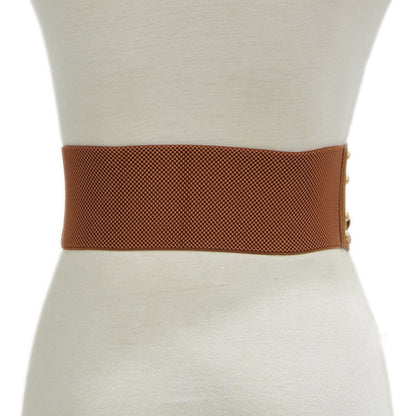 Rivet decorative elastic pin buckle wide belt