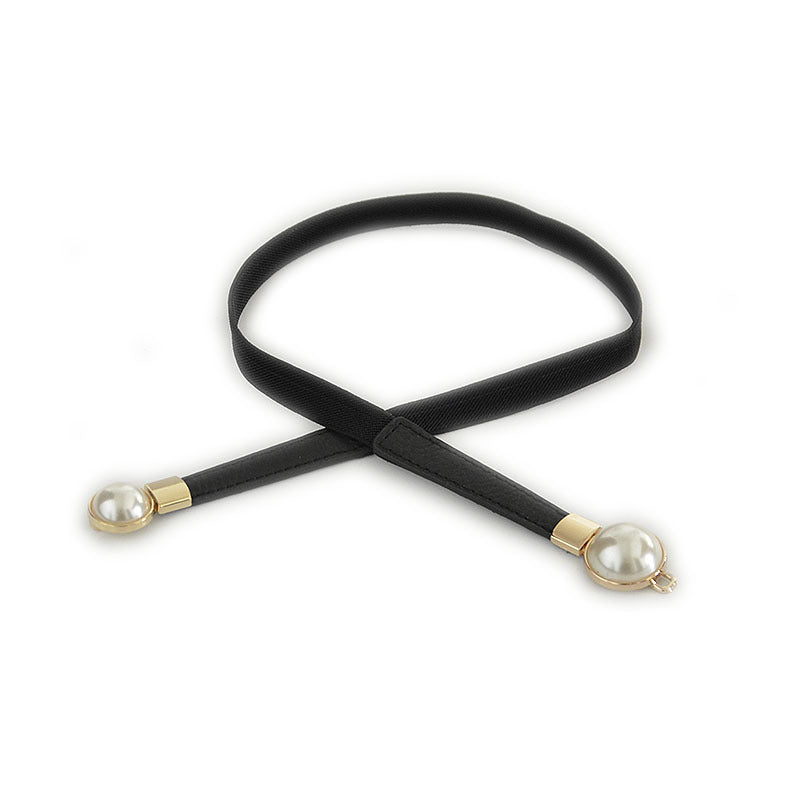 Belt Double Pearl Inlaid Buckle