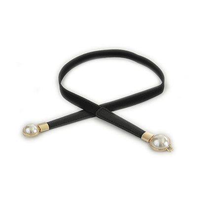 Belt Double Pearl Inlaid Buckle