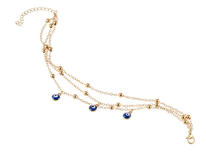 Blue Eyes Pendant Anklet