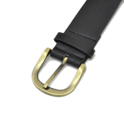 Hollow imitation leather retro pin buckle belt