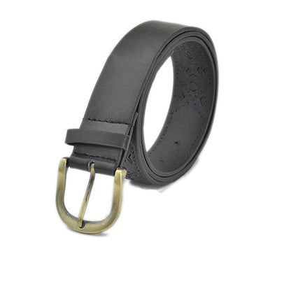 Hollow imitation leather retro pin buckle belt