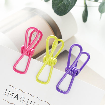 Paquete de 10 pinzas para ropa multifuncionales de colores 