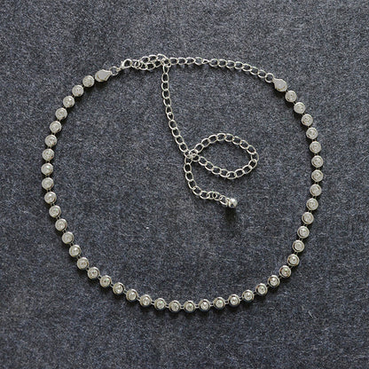 Double Silver Belly Dance Waist Chain