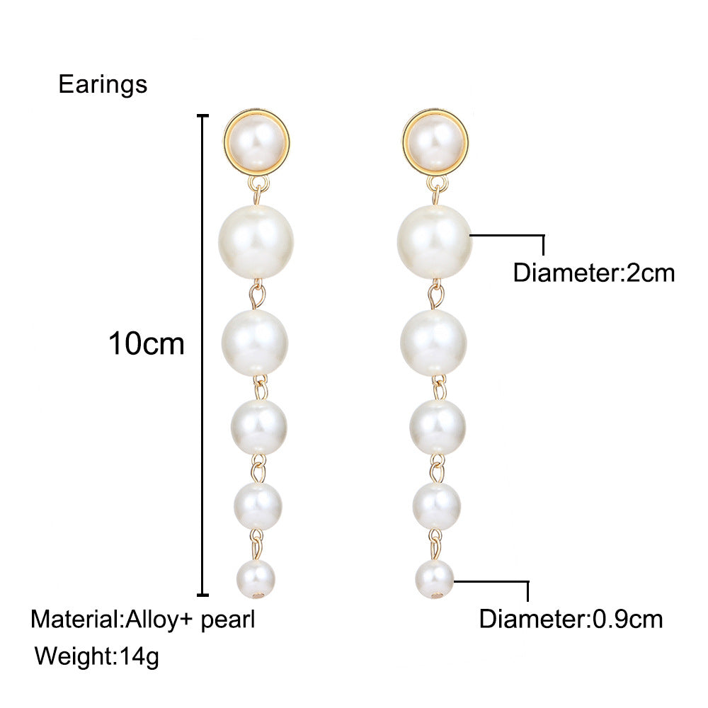 Retro Pearl Drop Earrings